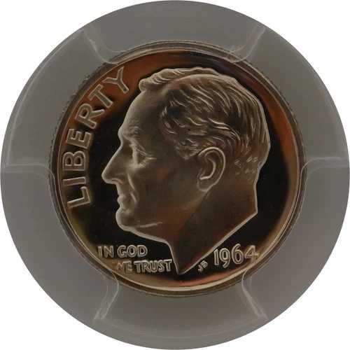 PR69 1964 PCGS グレーデッド プルーフ シルバー ルーズベルト ダイム 希少 未流通コイン PR 69｜WORLD RESOURCE【QUEEN店】