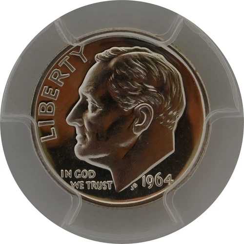 PR69 1964 PCGS グレーデッド プルーフ シルバー ルーズベルト ダイム 希少 未流通コイン PR 69