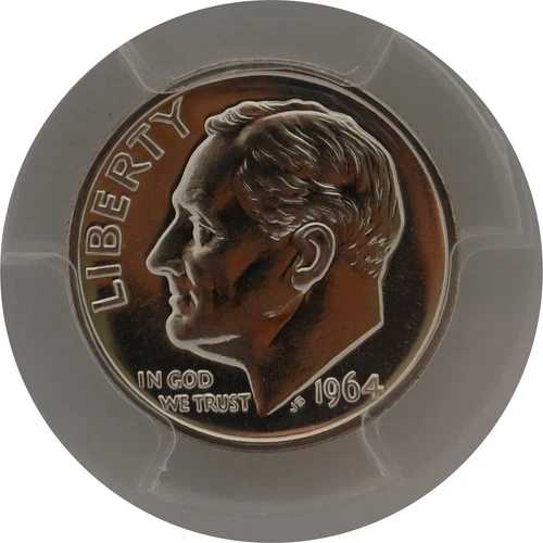 PR69 1964 PCGS グレーデッド プルーフ シルバー ルーズベルト ダイム 希少 未流通コイン PR 69｜WORLD RESOURCE【QUEEN店】