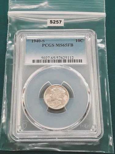 1940年 S マーキュリーシルバーダイム MS65FB フルバンド PCGS 素晴らしい光沢!!! S257|WORLD RESOURCE【QUEEN店】