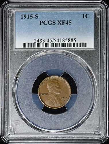 1915-S 1C リンカーン・セント - タイプ1 ウィートリバース PCGS XF45BN|WORLD RESOURCE【QUEEN店】