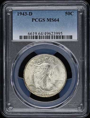 1943-D 50セントウォーキングリバティハーフダラー PCGS MS64