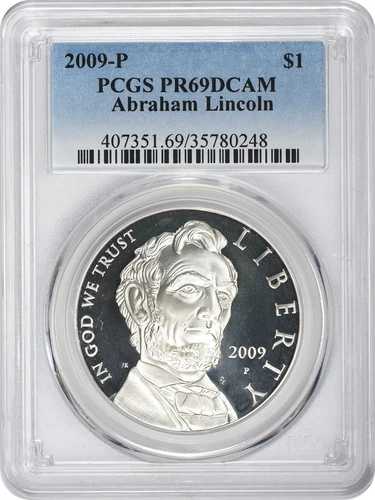 2009-P エイブラハム・リンカーン記念銀貨 PR69DCAM PCGS プルーフ 69 DC