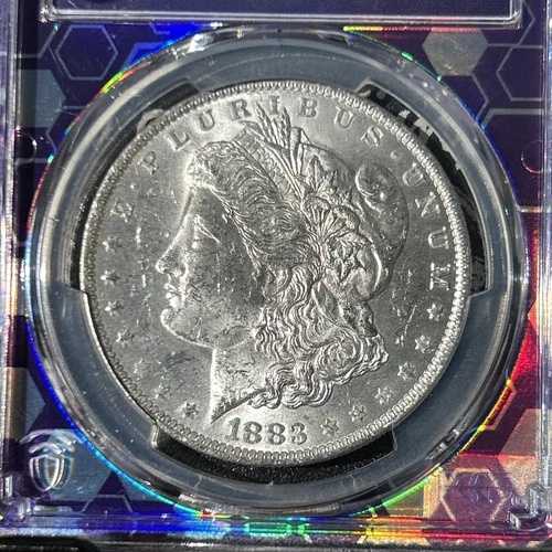 1883-O PCGS モーガン シルバー ドル 1ドル ブリリアント アンサーキュレート トレーダービー パープルコア
