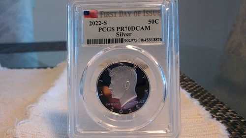 2022 S シルバー ケネディ ハーフダラー 50セント PCGS PR70DCAM 発行初日
