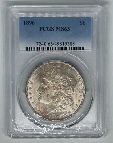 1896-P モルガン銀貨 PCGS MS 63