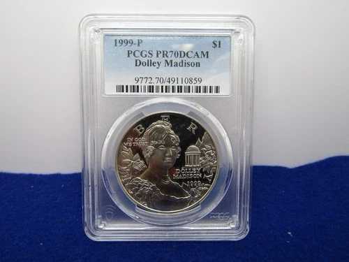 1999-P $1 PCGS PR70DCAM ドリー・マディソン