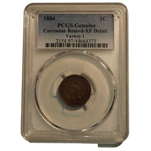 1886年インディアンヘッドセント PCGS XF 詳細 **非常に美品** - 送料無料! 678