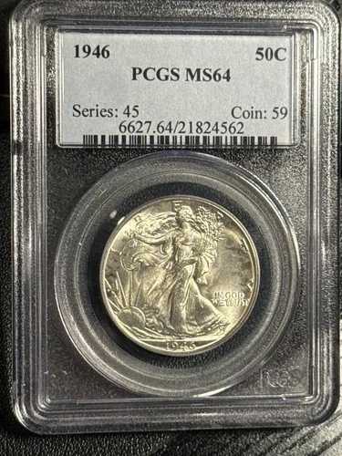 1946年 P ウォーキング・リバティ ハーフダラー PCGS MS-64