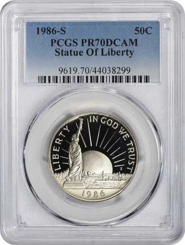 1986-S 自由の女神記念ハーフドル PR70DCAM PCGS