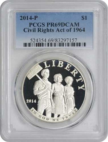 2014-P 1964年公民権法記念銀貨 PR69DCAM PCGS