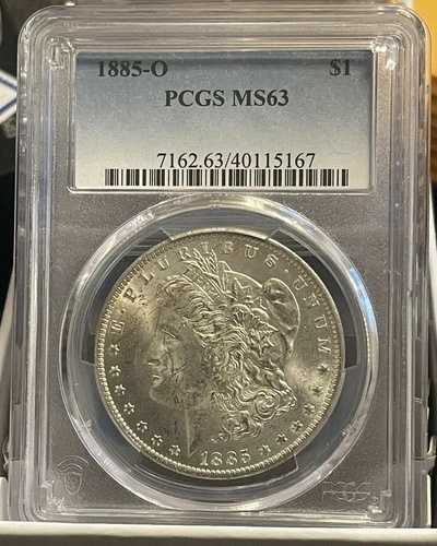 1885-O モルガン銀貨 PCGS MS63 新品ホルダー