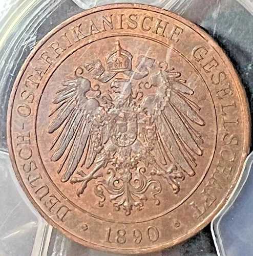?? ドイツ東アフリカ タンザニア 1890年 ペサ PCGS MS64 BN ??