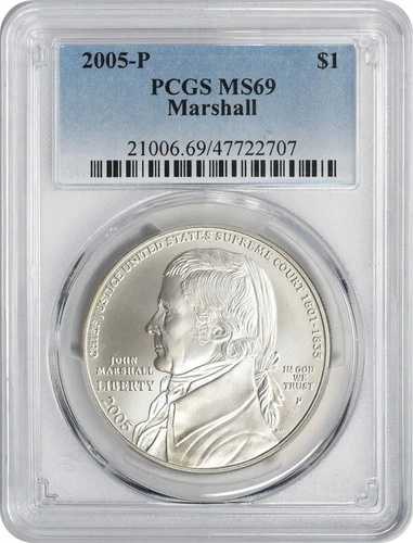 2005-P マーシャル銀貨記念ドル MS69 PCGS