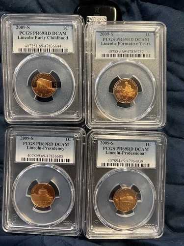 ??? 素晴らしい 2009 年 1 セント リンカーン 4 セントセット PCGS PR69RD DCAM ???