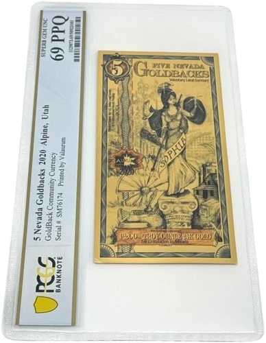 2020年 ネバダ 5 ゴールドバック PCGS 69 *初年度発行* (ソフィア、ウィズダム)
