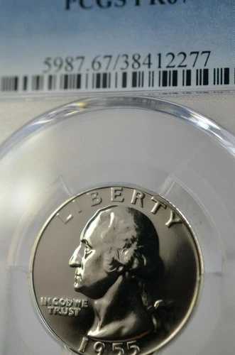 PR67 1955 PCGS グレーデッド シルバー ワシントン クォーター 希少 未流通コイン PR 67