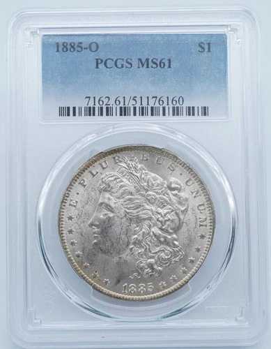 1885年 O モルガン銀貨 $1 PCGS MS61 トーンリバース - U689
