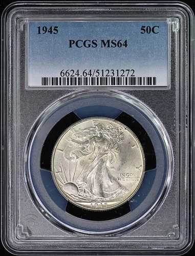 1945年 50セント ウォーキング・リバティ ハーフダラー PCGS MS64