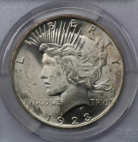 1923年ピースシルバードル PCGS MS64 42,900円