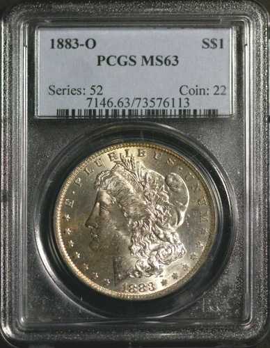 1883-O 1ドル銀モルガンドル MS 63 PCGS # 7146.63-73576113 & ボーナス