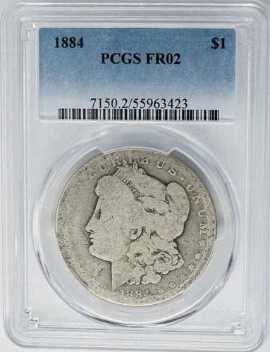1884年 モルガン銀貨 $ FR02 PCGS 950613-3