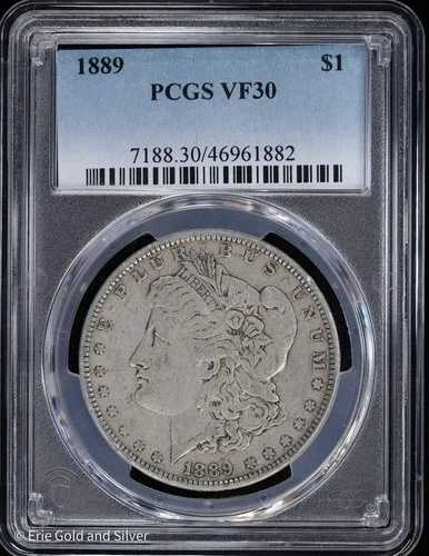 1889-P 1ドル モルガン銀貨 PCGS VF 30