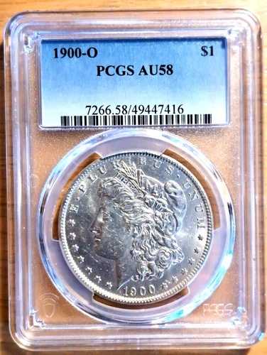 1900年 O PCGS AU58 モーガン 90% シルバー-