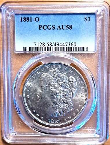 1881 O PCGS AU58 モルガン 90% シルバー