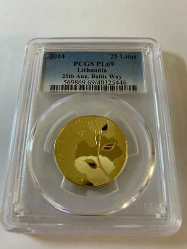 2014 リトアニア 25 リタス PCGS PL69 バルティック ウェイ 25 周年