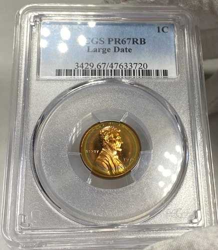 プルーフ 1970-S 大型日付 リンカーン記念セント PCGS PR67RB PQ ブルズアイ トーニング!! SMU