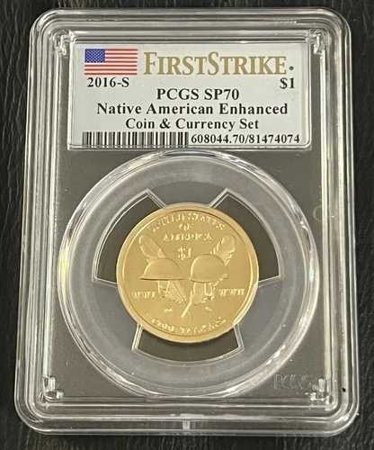 2016-S PCGS SP70 ファーストストライク ネイティブアメリカン エンハンスド 1ドルコイン コードトーカー