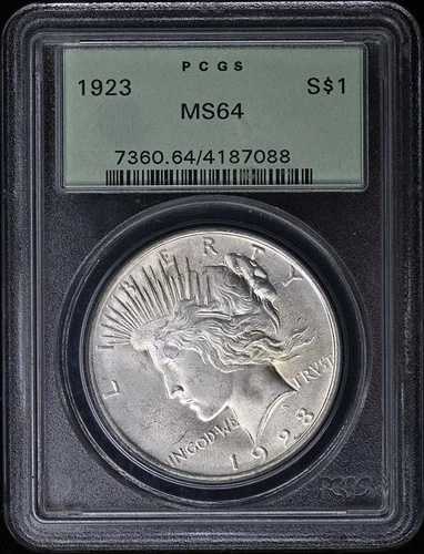 1923年 1ドル 平和ドル PCGS MS64