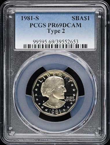 1981-S SBA$1 タイプ2 スーザン・B・アンソニー・ダラー PCGS PR69DCAM