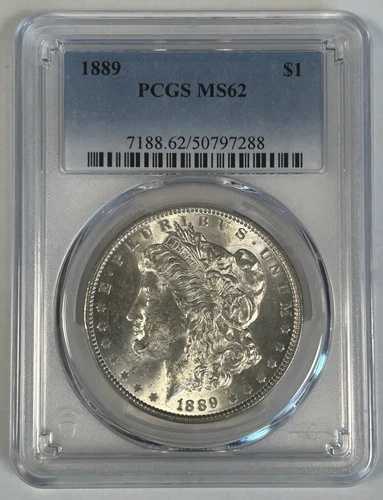 1889年 モルガン銀貨 1ドル硬貨 PCGS MS 62