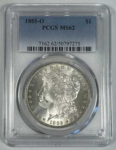 1885-O モルガン銀貨 1ドル硬貨 PCGS MS 62