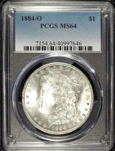 1884 O PCGS MS 64 モルガン銀貨 ☆☆ 未流通 ☆☆ グレートセットフィラー 646