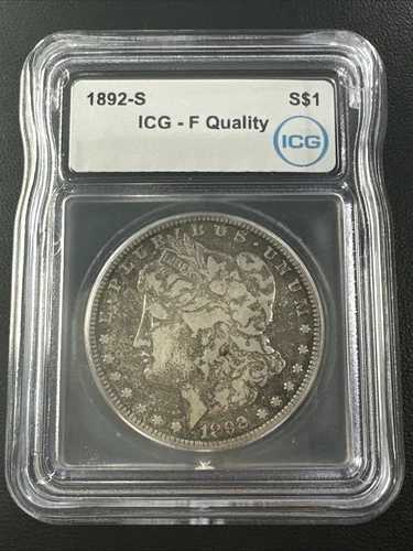 1892-S モルガン銀貨 ICG F 良質セミキー 希少コイン アイアピール