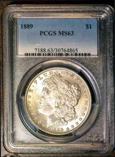 1889年 1ドル銀モルガンドル MS 63 PCGS # 30764865 + ボーナス