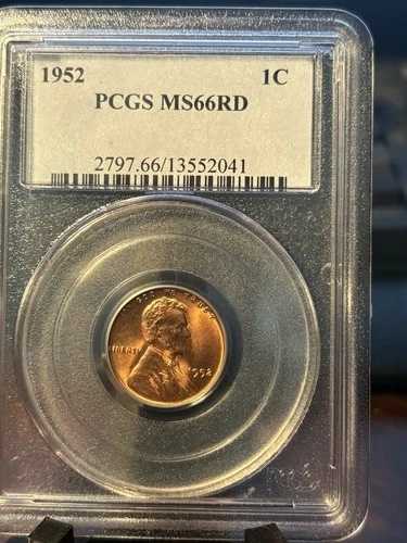 1952年 リンカーン ウィート セント 1C PCGS MS66RD