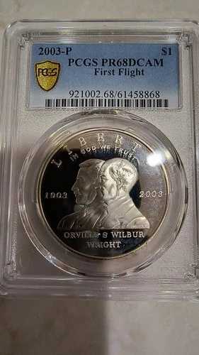 2003-P ファーストフライト記念銀貨 PR68 PCGS