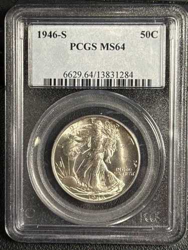 1946年 S ウォーキング・リバティ ハーフダラー PCGS MS-64 45,045円
