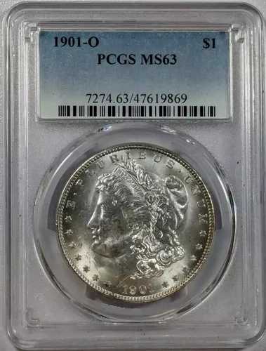 1901 O モルガン銀貨 PCGS MS-63