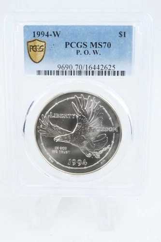 1994-W PCGS MS70 P.O.W. シルバー モダン記念ドル