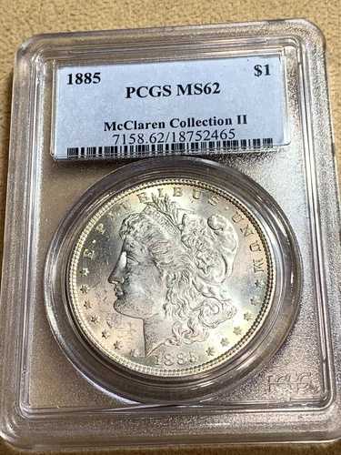 1885年 P モルガン銀貨 PCGS MS62 マクラーレン・コレクション II より