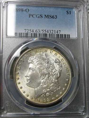 1898-O モルガン ダラー シルバー ---- MS-63 PCGS グレードコイン ---- #168C