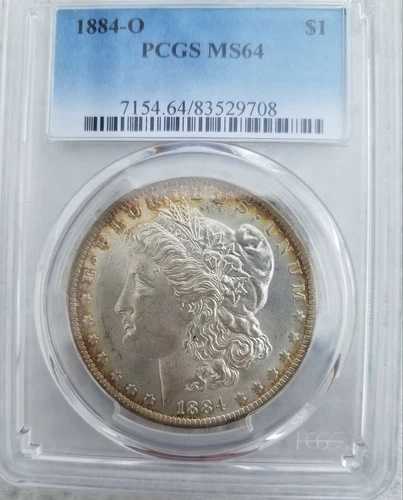 1884-O 1ドル モルガン銀貨 PCGS MS 64