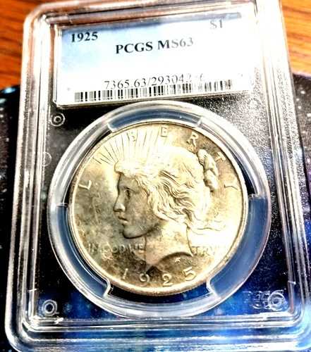 1925年ピースシルバードル MS63 PCGS 45,045円