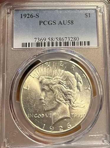 1926-S PCGS AU58 ピースシルバードル