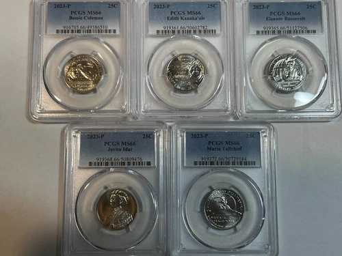 2023年 P クォーターセット PCGS MS66 コールマン、カナカオレ、ルーズベルト、イダー、トールチーフ